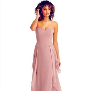 SOCIAL BRIDESMAIDS Strapless Blush Pink Sweetheart Gown